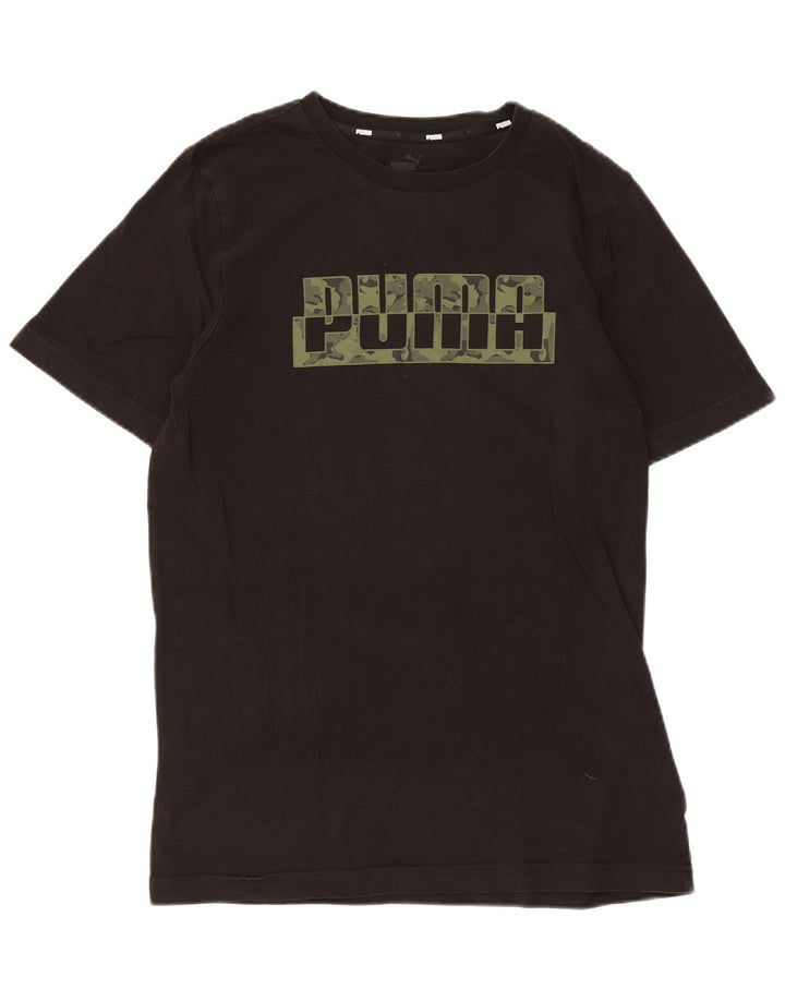 Puma Herre grafisk T-shirt top lille sort bomuld