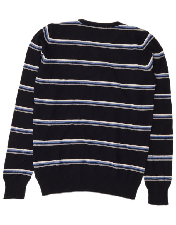 Woolrich drenge sweater med v-hals 11-12 år marineblå stribet uld