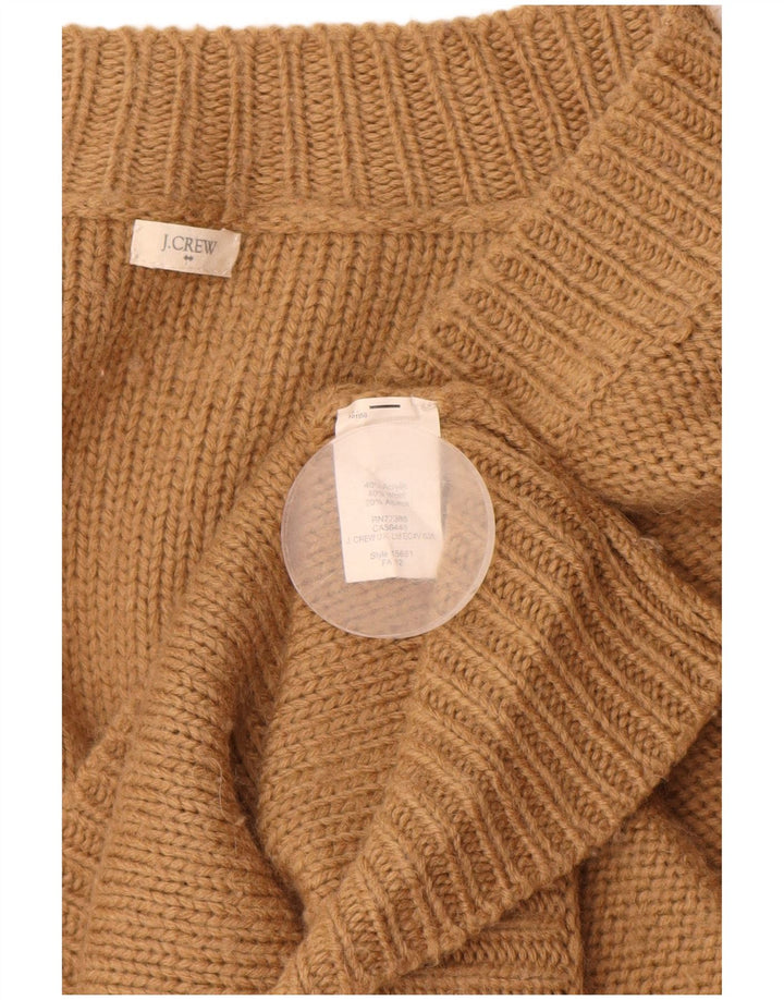J. CREW Dame Longline V-hals sweater UK 12 Medium Beige