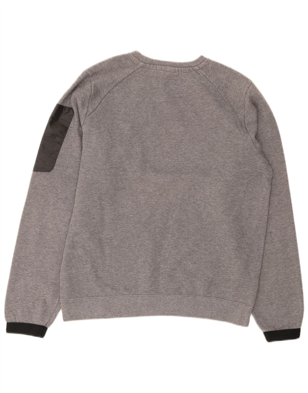 NIKE grafisk sweatshirt til mænd, lille grå farveblok bomuld