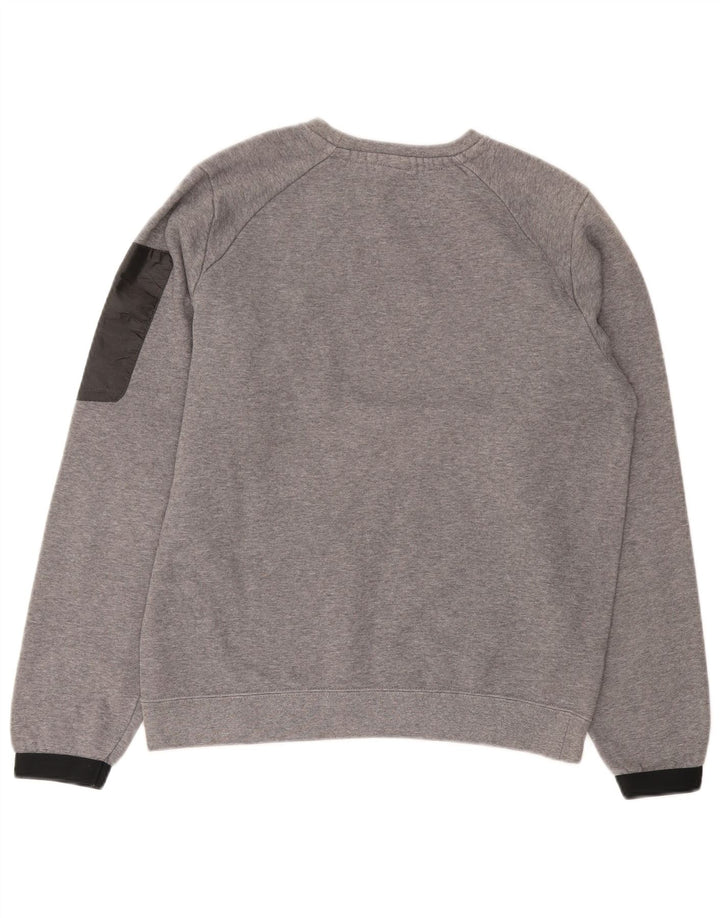 NIKE grafisk sweatshirt til mænd, lille grå farveblok bomuld
