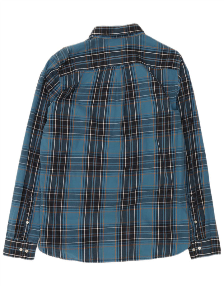 Superdry Ternet skjorte til mænd, stor blå plaid bomuld