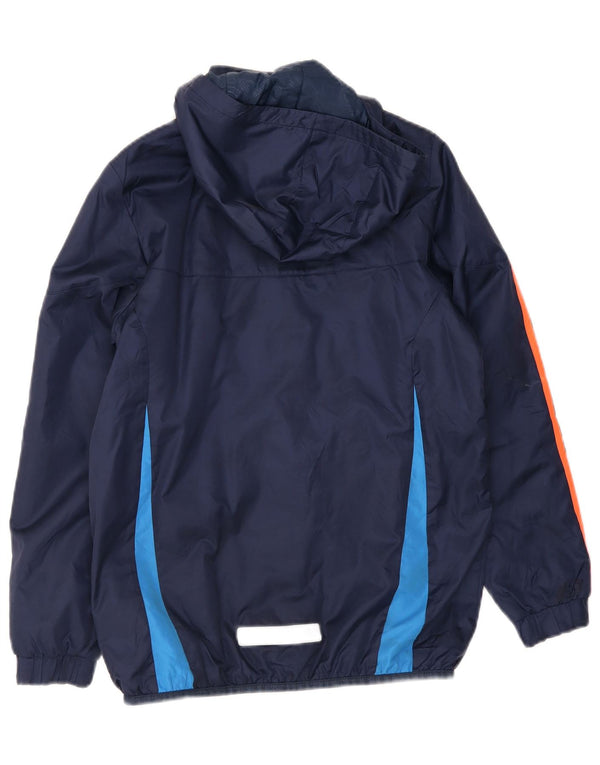 Adidas Regnjakke med hætte til drenge 13-14 år Marineblå Colourblock Nylon