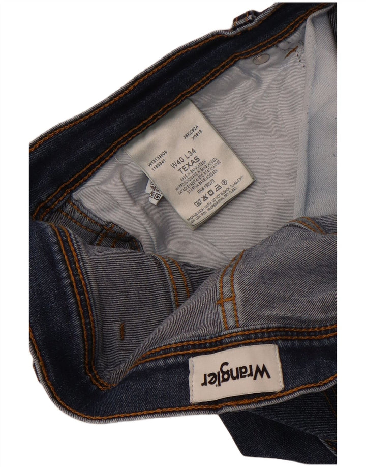Wrangler Herre Texas Straight Jeans W40 L34 Blå Bomuld