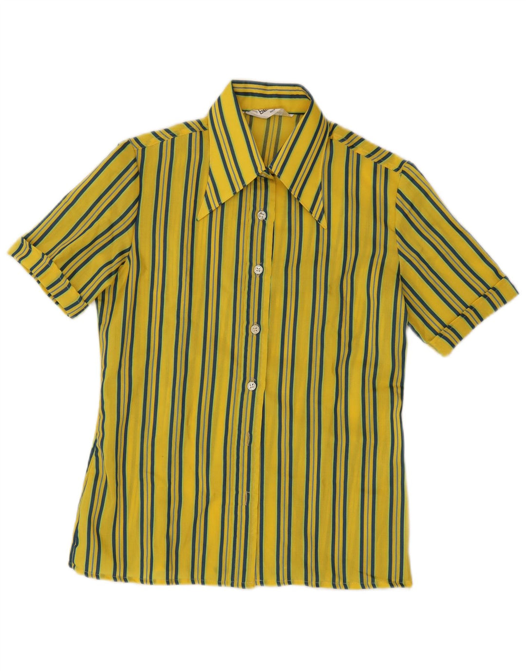 Belmonte Dame Kortærmet Bluse IT 44 Medium Gul Stribet