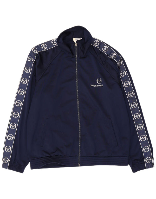 SERGIO TACCHINI Mens Loose Fit Tracksuit Top Jacket IT 46 Small Navy Blue