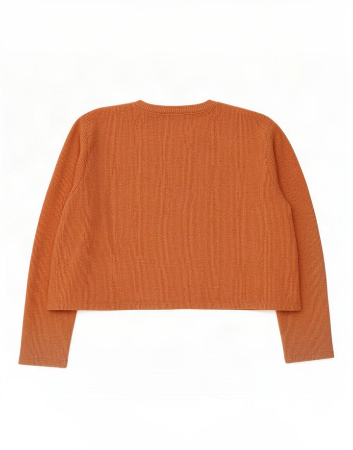 Zara Dame Crop Top Langærmet UK 16 Large Orange