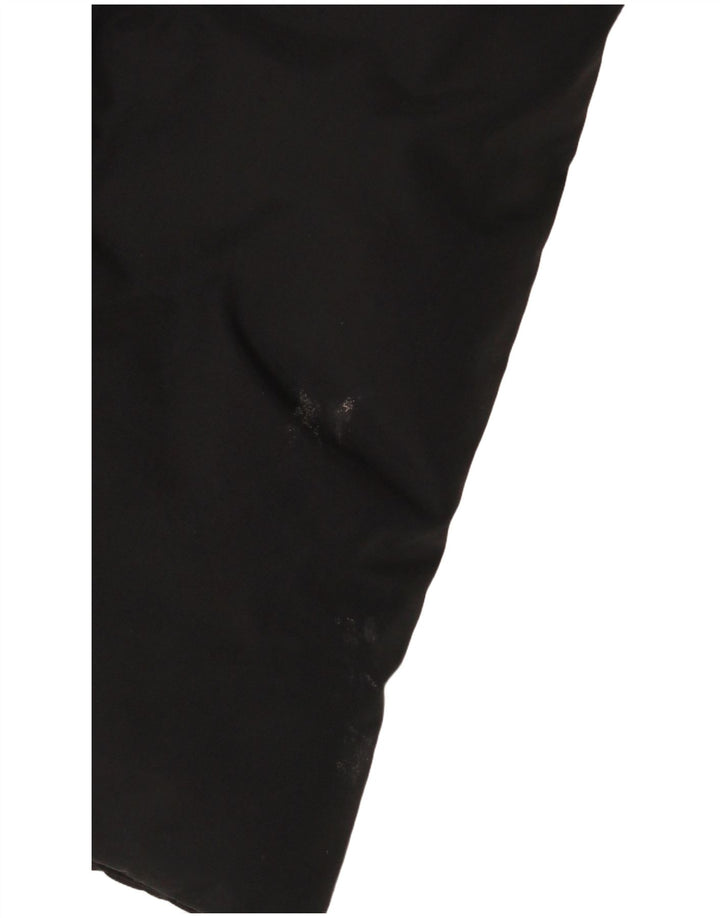ZARA Sherpa Windbreaker Coat med hætte til kvinder UK 14 Medium Black Polyester
