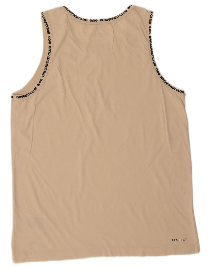 Jordan Herre Dri Fit Grafisk Vest Top Medium Beige Bomuld