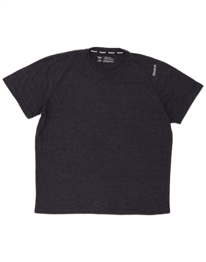 Reebok Herre T-Shirt Top XL Grå Flecked Polyester