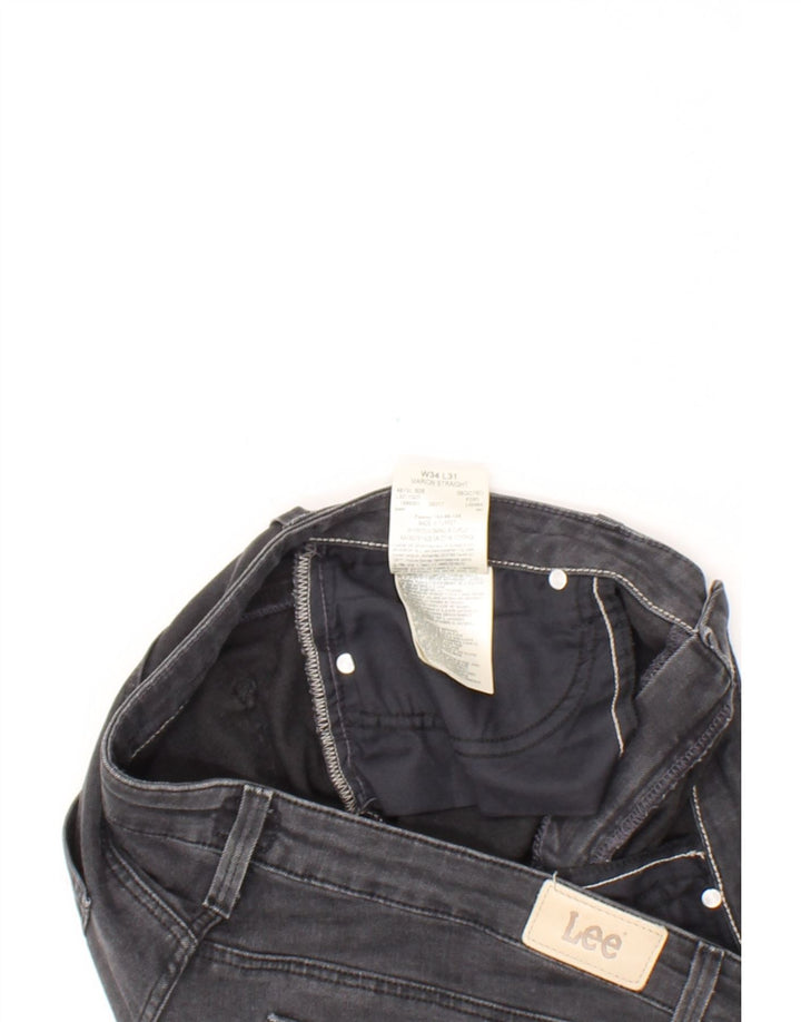 LEE Womens Marion Straight Jeans W34 L27 Grey Cotton Vintage Lee and Second-Hand Lee from Messina Hembry 