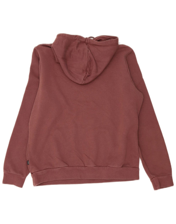 Puma Dame Hoodie Jumper UK 16 Large Bourgogne Bomuld