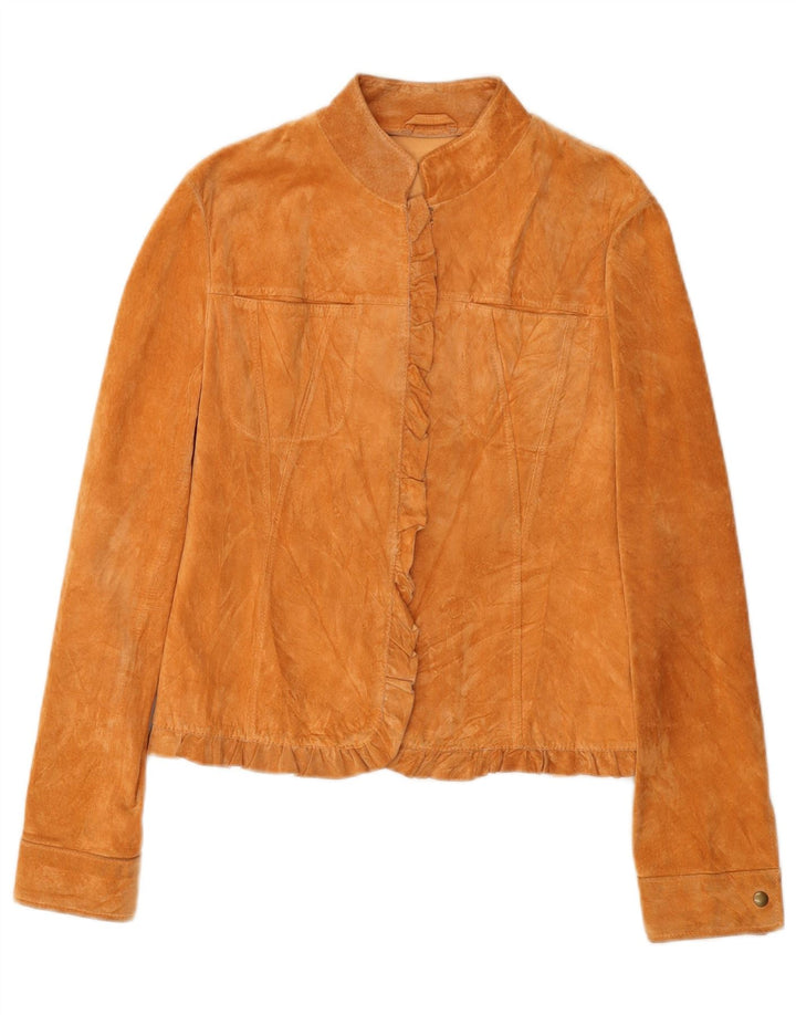 Stef In Time Dame Ruskindsjakke IT 42 Medium Beige Læder