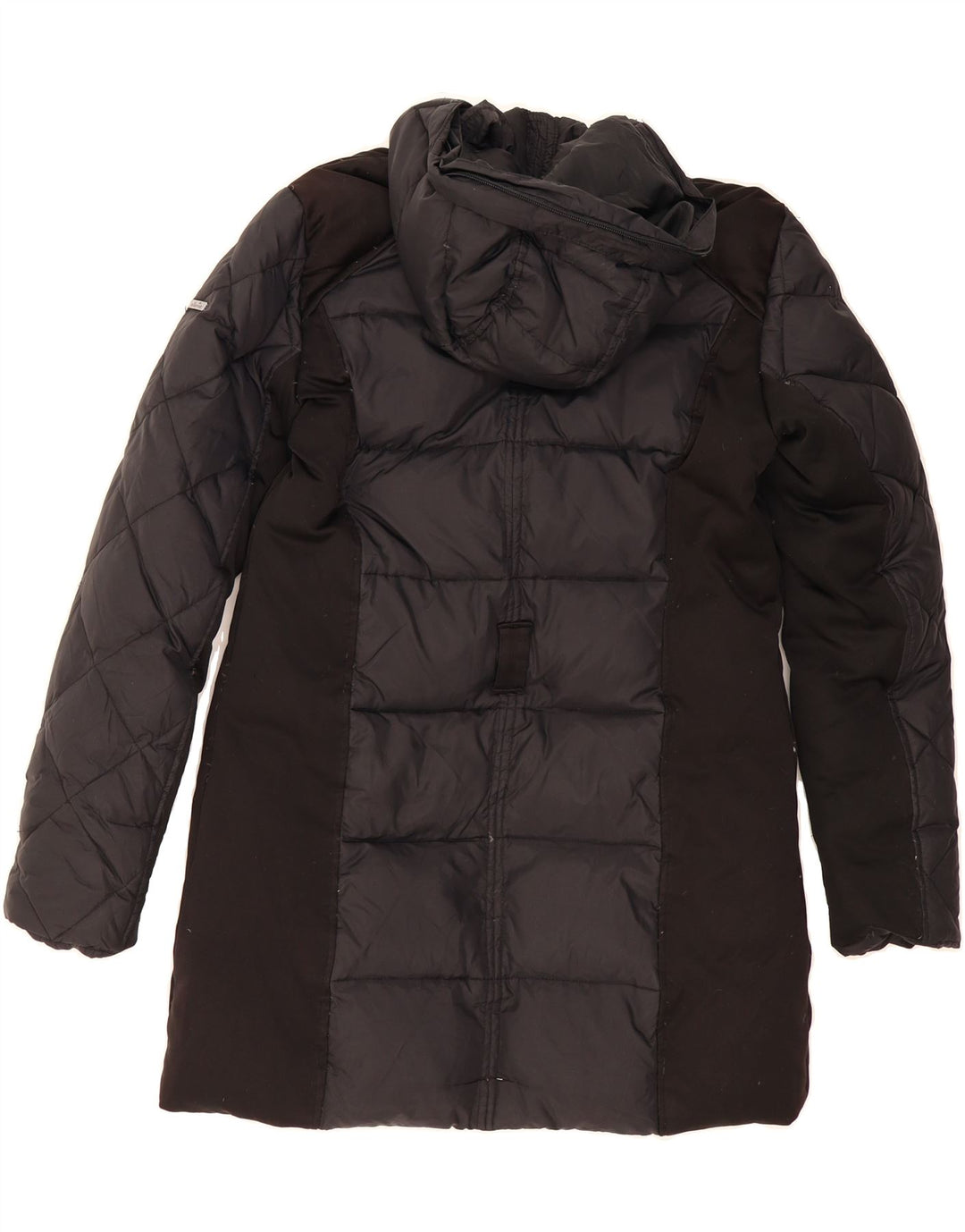 ELLESSE Womens Hooded Padded Coat UK 14 Large Black Vintage Ellesse and Second-Hand Ellesse from Messina Hembry 