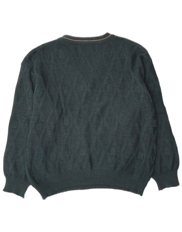 Sergio Barbieri Herre V-hals sweater IT 50 Medium Grøn