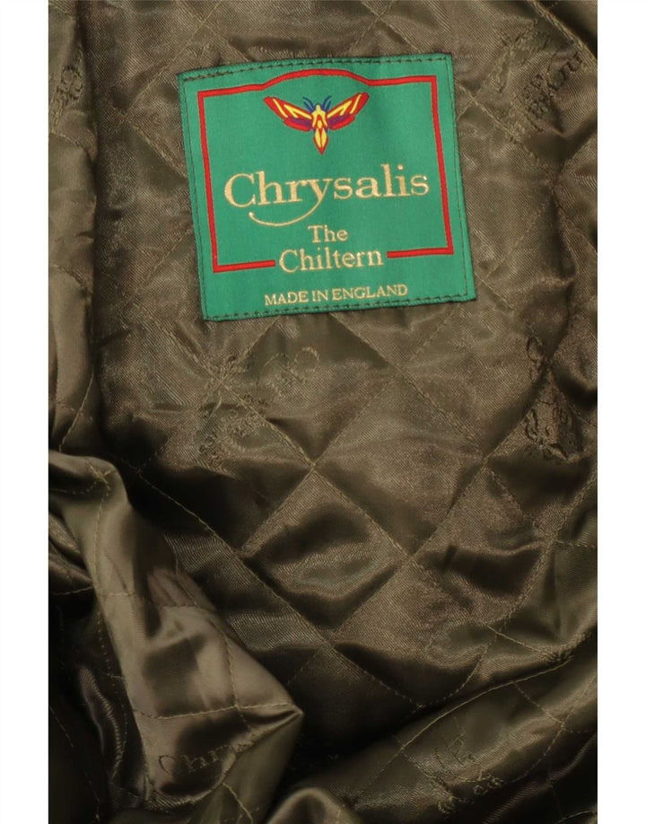 Chrysalis Herre Utility Jacket UK 44 2XL Khaki Plaid Uld