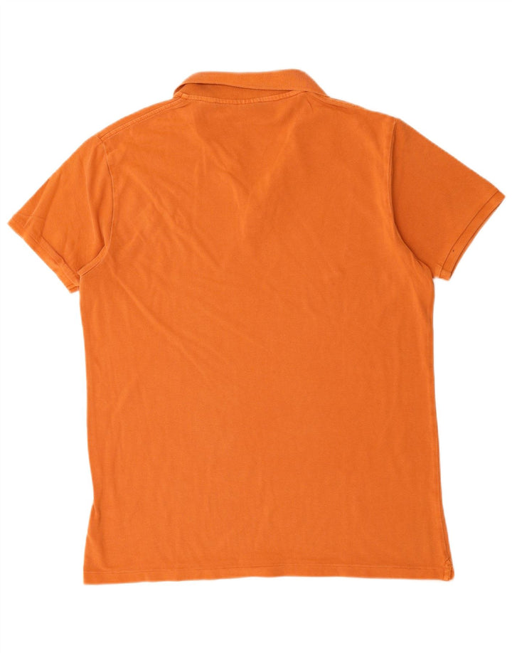 SCOTCH & SODA Mens Polo Shirt Large Orange Cotton