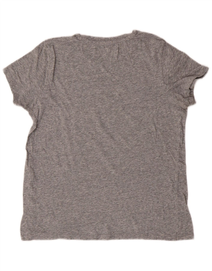Levi's Grafisk T-shirt top til kvinder UK 14 Medium Grå Flecked