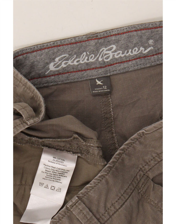 EDDIE BAUER Womens Straight Cropped Trousers US 12 Large W34 L23 Grey Vintage Eddie Bauer and Second-Hand Eddie Bauer from Messina Hembry 