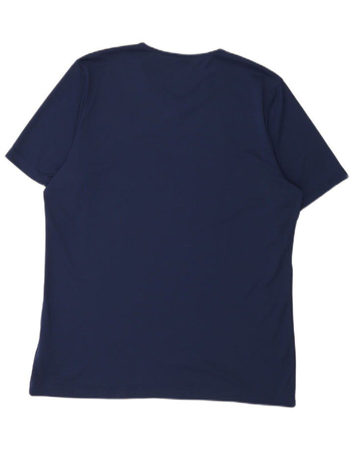 Adidas Herre Aeroready T-Shirt Top XL Navy Blue Polyester