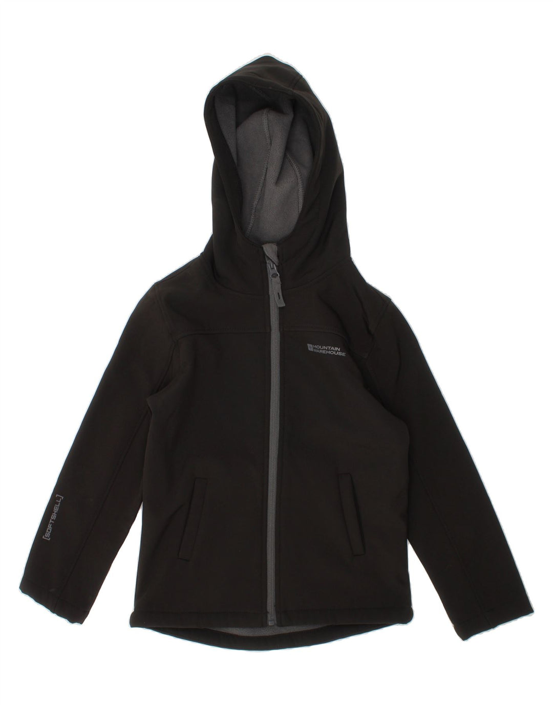 MOUNTAIN WAREHOUSE Boys Hooded Windbreaker Jacket 9-10 Years Black Vintage Mountain Warehouse and Second-Hand Mountain Warehouse from Messina Hembry 