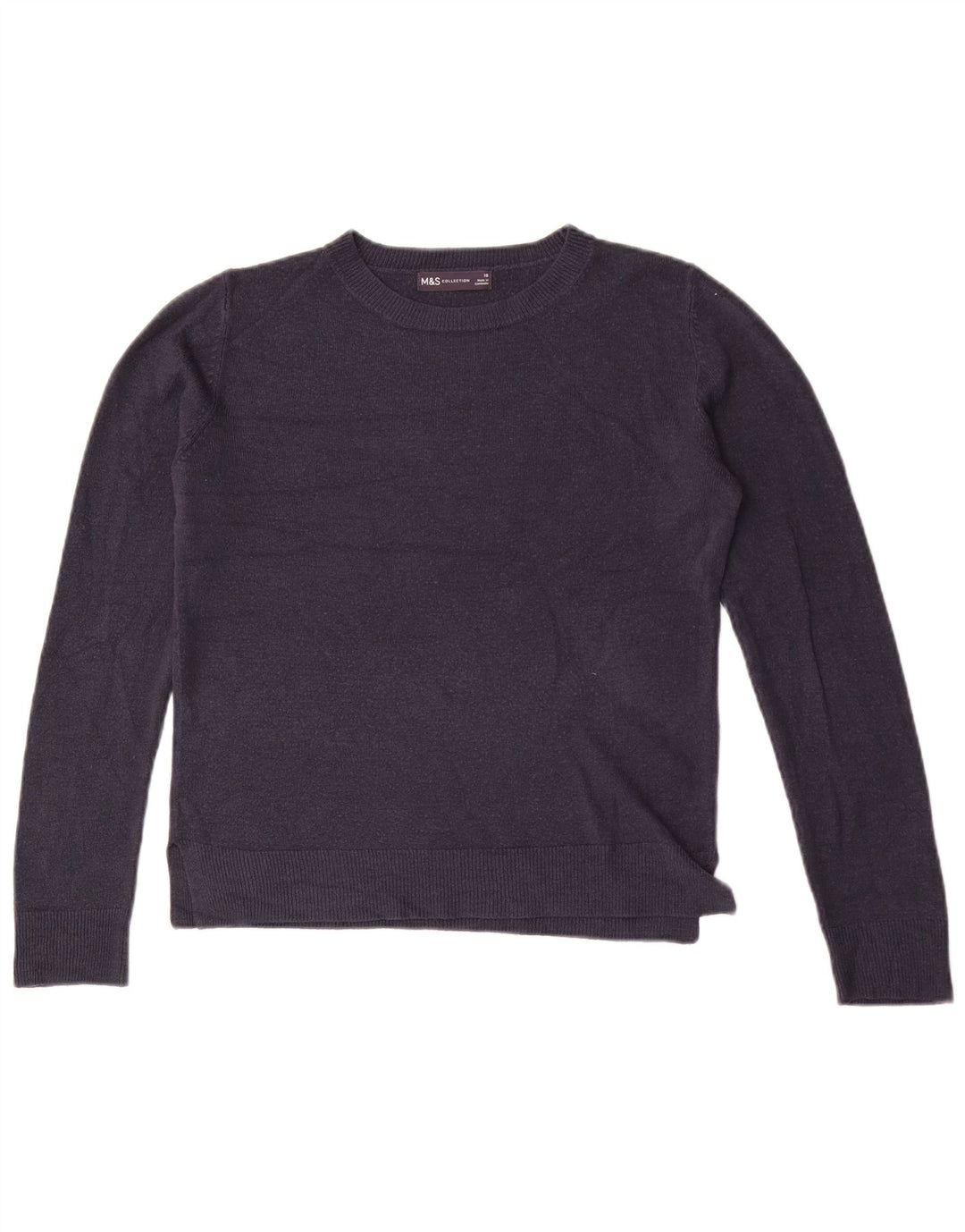 Marks & Spencer Dame sweater med rund hals DK 10 Small Navy Blue