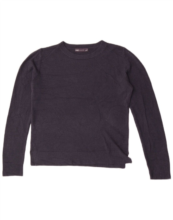 Marks & Spencer Dame sweater med rund hals DK 10 Small Navy Blue