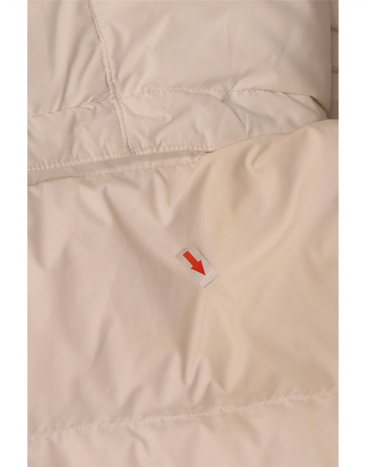 Tommy Hilfiger Herre grafisk polstret jakke UK 40 Large White Colourblock