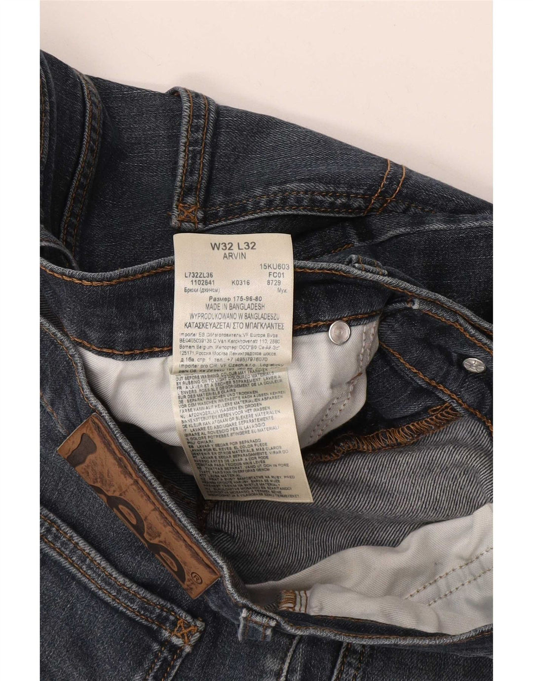 Lee Herre Arvin Slim Jeans W32 L32 Marineblå Bomuld