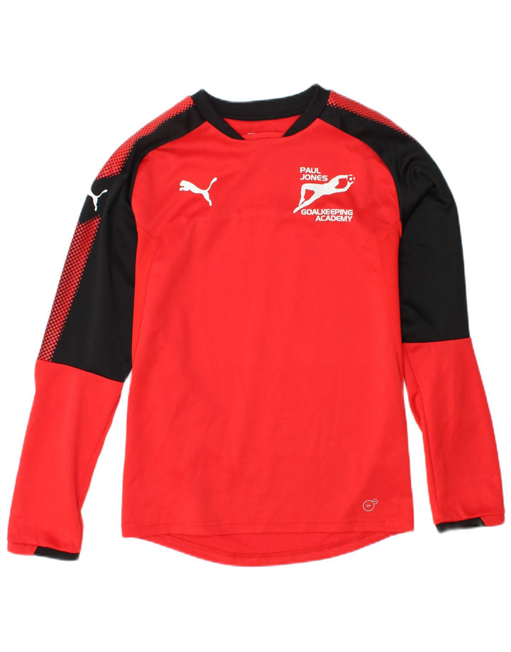 PUMA Herre grafisk top langærmet XS Rød Colourblock Polyester