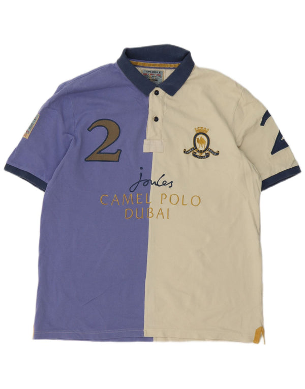 Joules Herre Dubai Grafisk Rugby Polo XL Off White Colourblock Bomuld