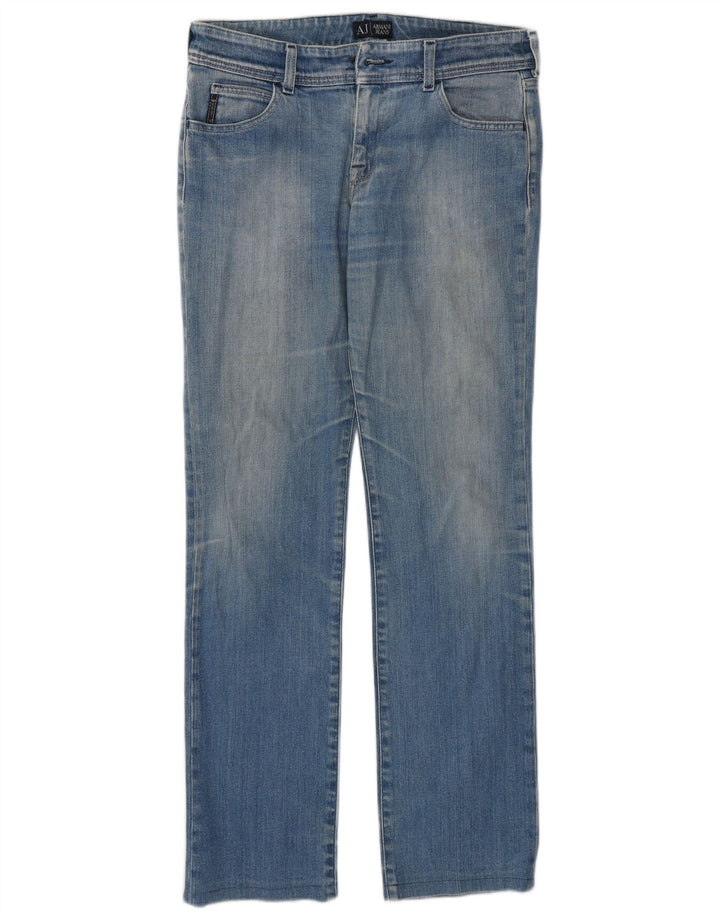 Armani Dame Straight Jeans W27 L32 Blå Bomuld