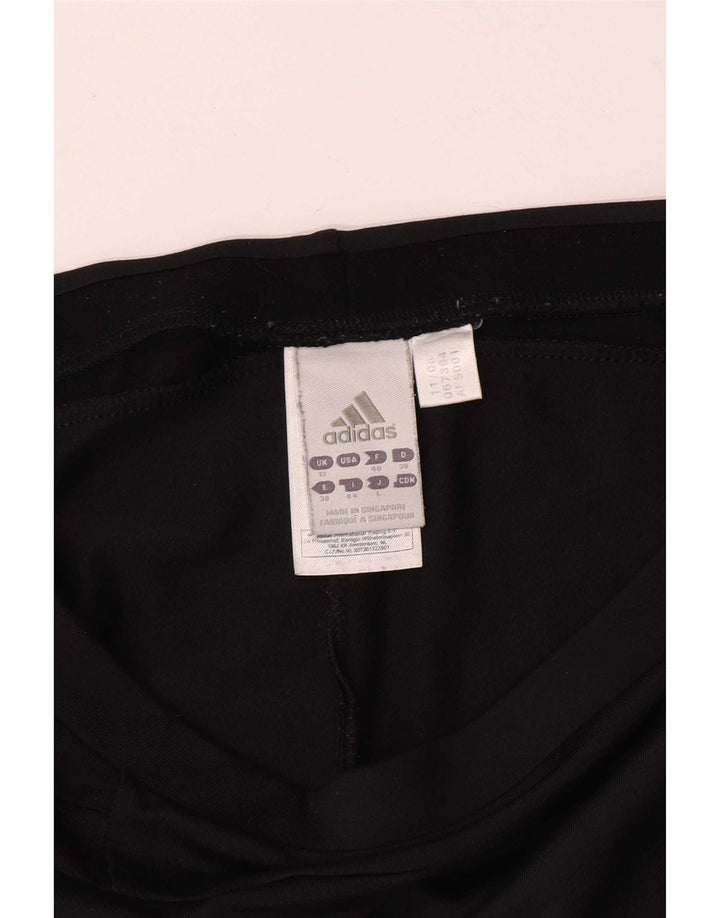 Adidas Dame Capri Træningsdragt Bukser UK 12 Medium Sort Nylon