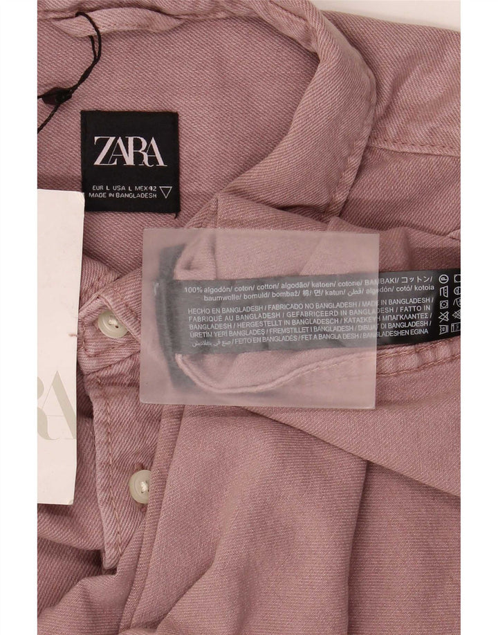 Zara Herreskjorte Stor Pink Bomuld