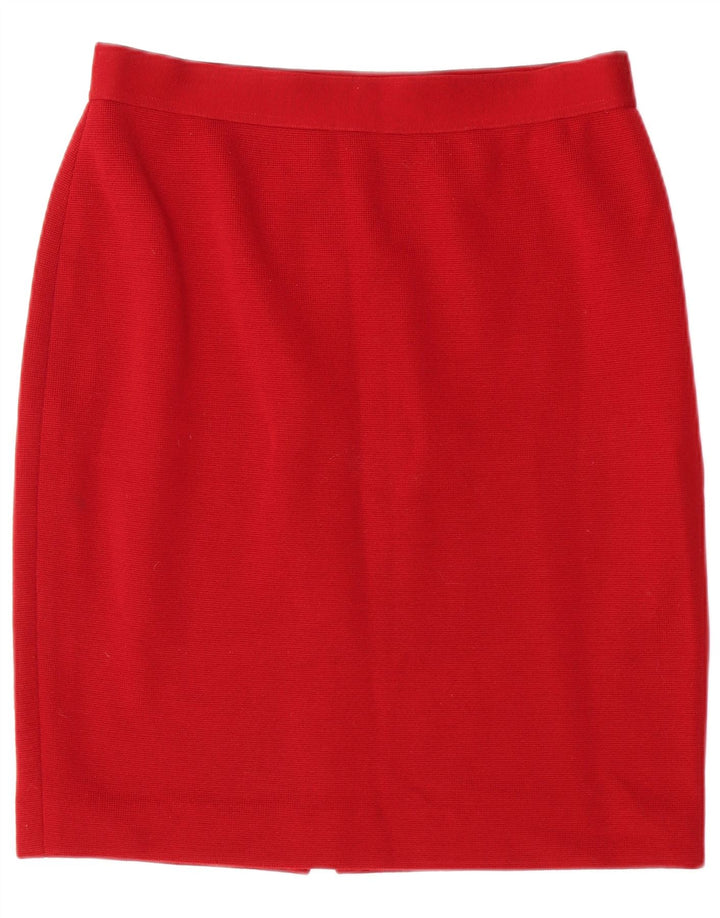 Vintage Blyantnederdel til kvinder W32 Stor rød uld