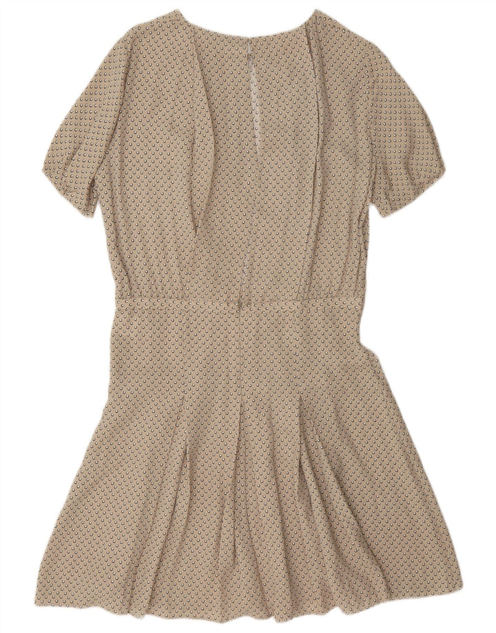 Joseph Dame A-Line Kjole EU 38 Medium Beige Plettet Silke