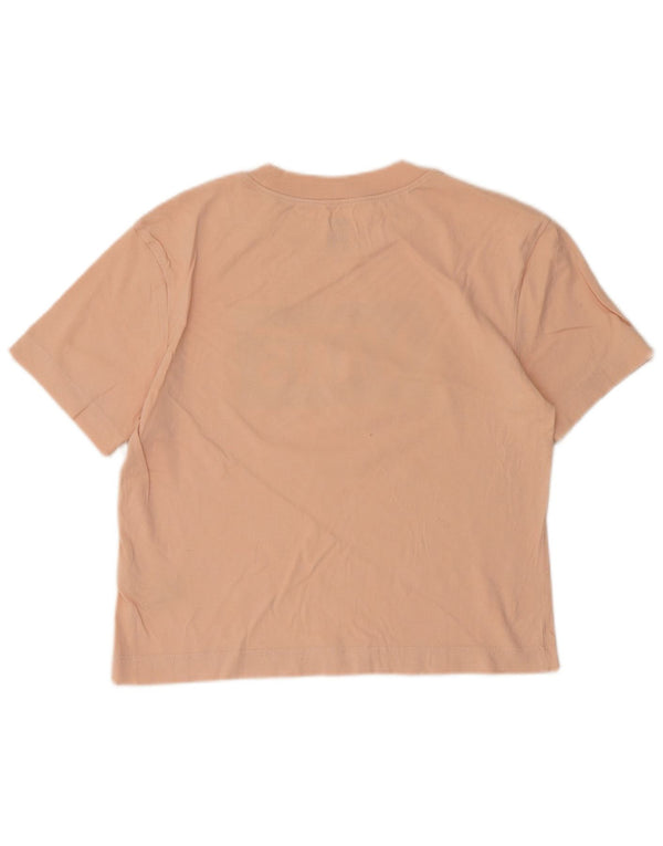 Vans Dame Crop Grafisk T-Shirt Top UK 10 Small Pink Bomuld