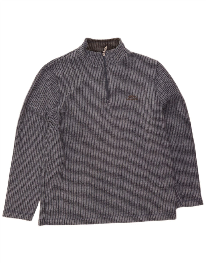 Weird Fish Herre lynlås hals fleece jumper XL marineblå polyester