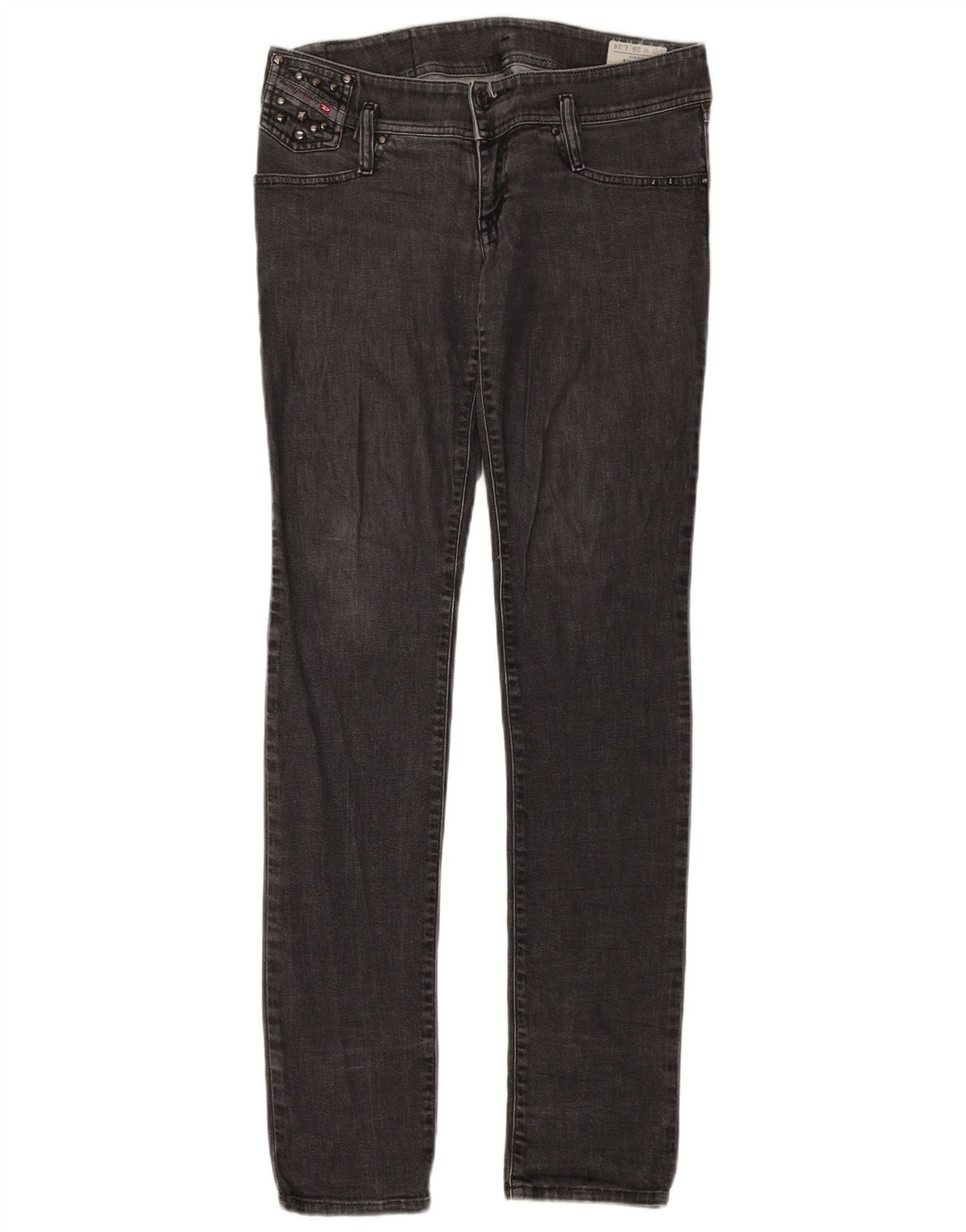 Diesel Dame Matic Slim Jeans W28 L34 Sort Bomuld