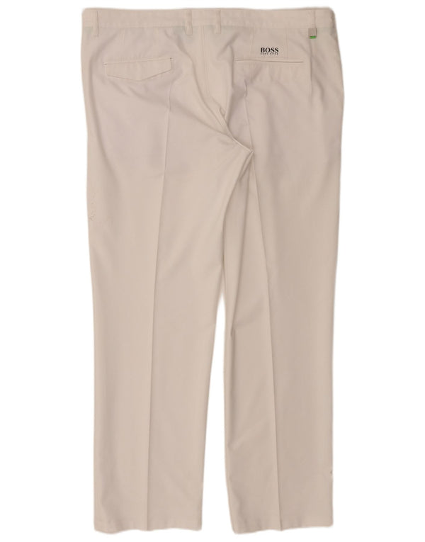 Hugo Boss Herre Slim Fit Chino Bukser IT 56 3XL W40 L30 Hvid Polyester