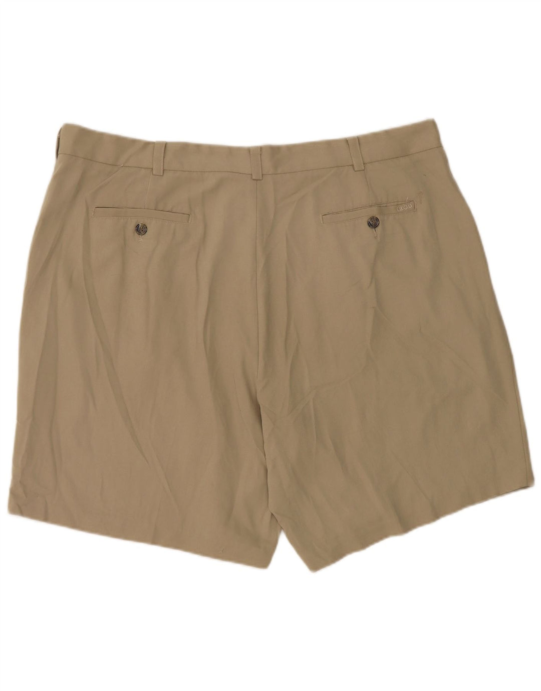 IZOD Herre Pegged Chino Shorts W42 2XL Khaki Polyester