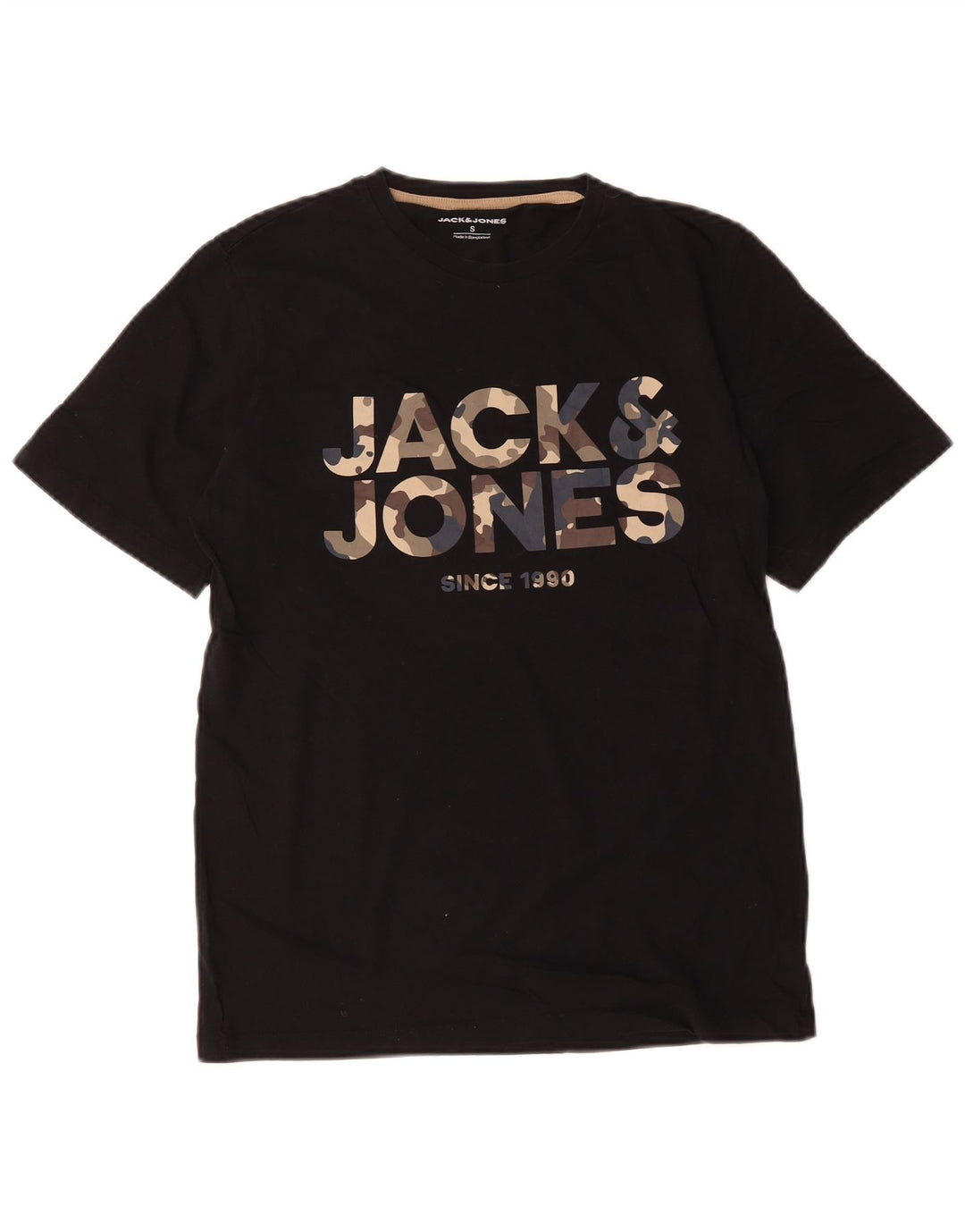 Jack & Jones Herre grafisk T-shirt Top Lille sort bomuld