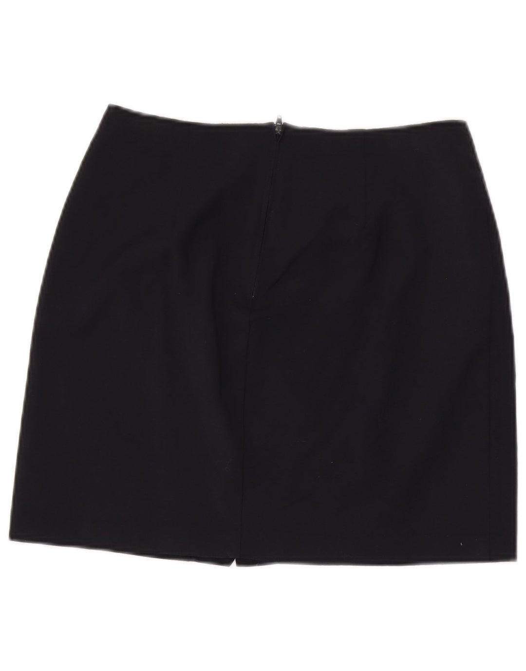 Benetton Dame Mini Nederdel IT 44 Medium W28 Marineblå Virgin Wool