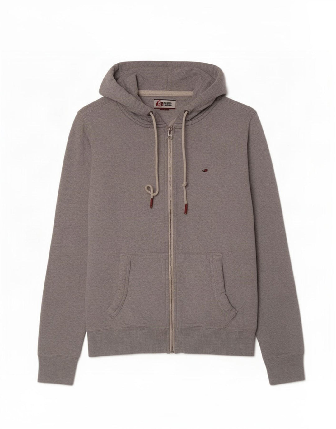 Tommy Hilfiger Herre hættetrøje med lynlås mellemgrå