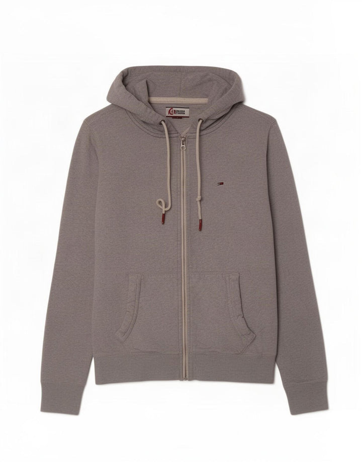 Tommy Hilfiger Herre hættetrøje med lynlås mellemgrå