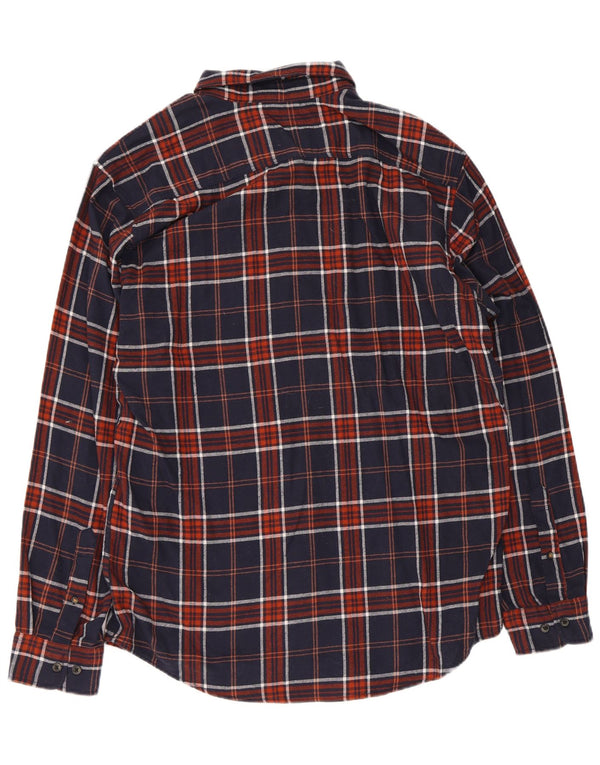 Jack & Jones herre flannelskjorte XL marineblå ternet bomuld