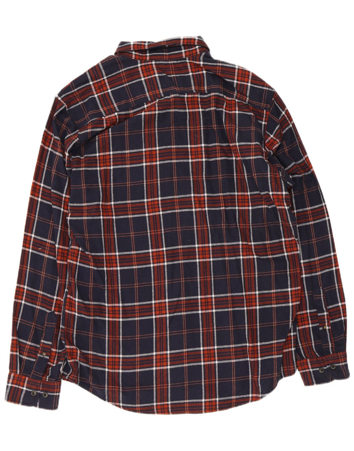 Jack & Jones herre flannelskjorte XL marineblå ternet bomuld
