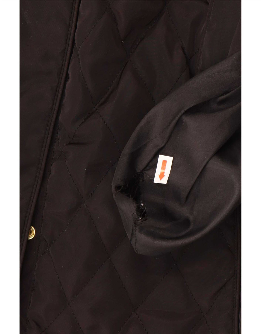 Michael Kors Dame Quiltet Windbreaker Coat UK 16 Large Black Polyester