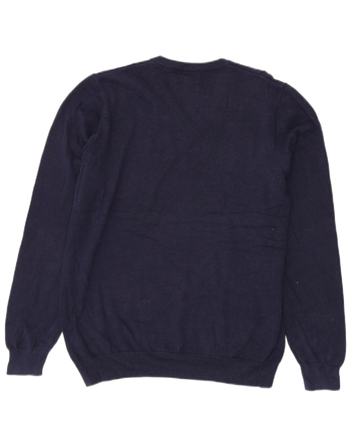 Marks & Spencer Herre V-hals sweater Stor marineblå bomuld