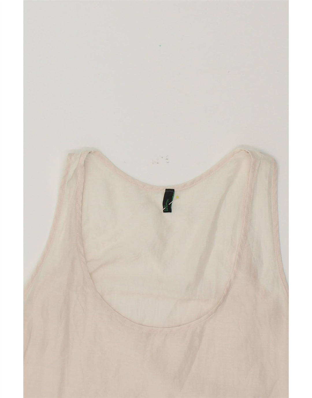 BENETTON Womens Sleeveless Blouse Top UK 12 Medium Pink Vintage Benetton and Second-Hand Benetton from Messina Hembry 